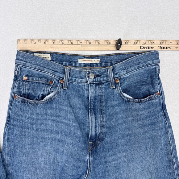 Levis Ribcage Wedgie Wide Leg Jeans Womens Size 30 Denim Medium Wash Casual - Picture 7 of 9